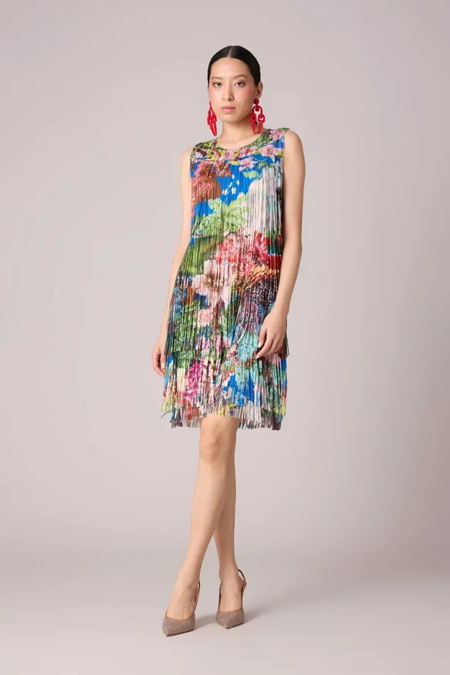 Scarlet Sage Dresses Isla Fringe Dress 8211 Tropical Print 8211 Women