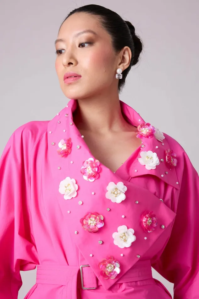 Scarlet Sage Tops Ayaka Embellished Shirt 8211 Azalea Pink 8211 Women
