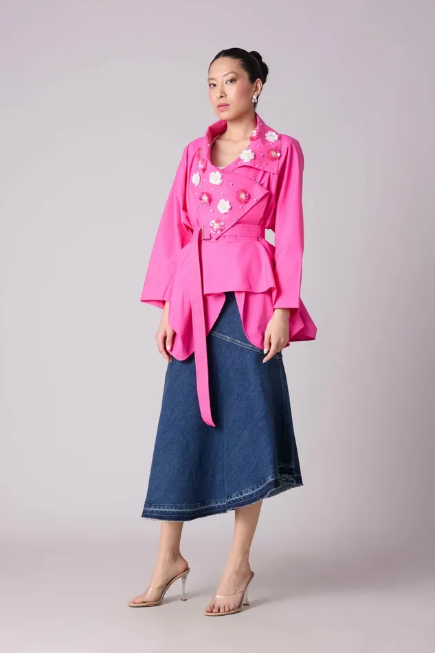 Scarlet Sage Tops Ayaka Embellished Shirt 8211 Azalea Pink 8211 Women
