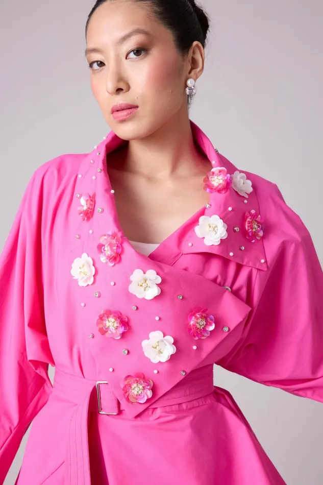 Scarlet Sage Tops Ayaka Embellished Shirt 8211 Azalea Pink 8211 Women