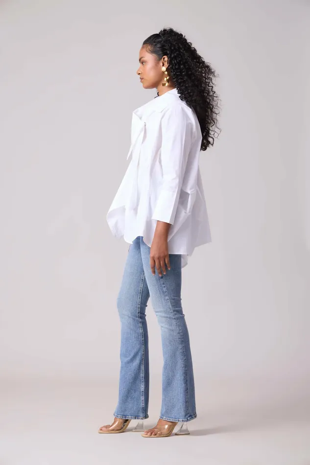 Scarlet Sage Tops Ayaka Shirt 8211 Bright White 8211 Women
