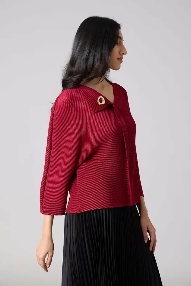 Scarlet Sage Tops Eres Top 8211 Maroon 8211 Women