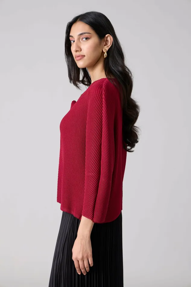 Scarlet Sage Tops Eres Top 8211 Maroon 8211 Women