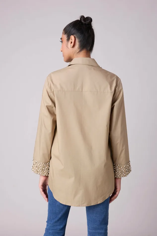 Scarlet Sage Tops Felix Shirt 8211 Khaki 8211 Women
