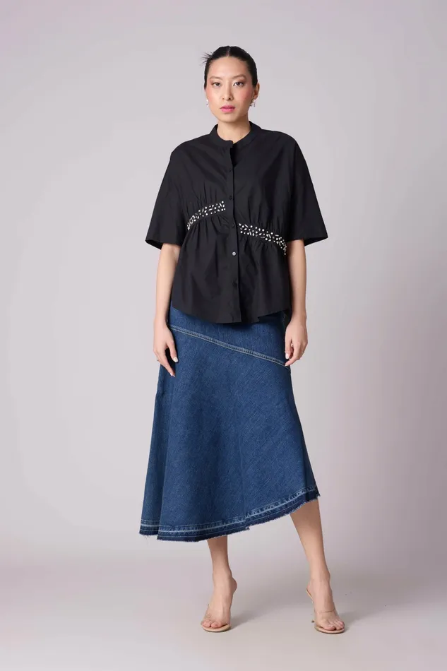 Scarlet Sage Tops Tatum Shirt 8211 Black 8211 Women