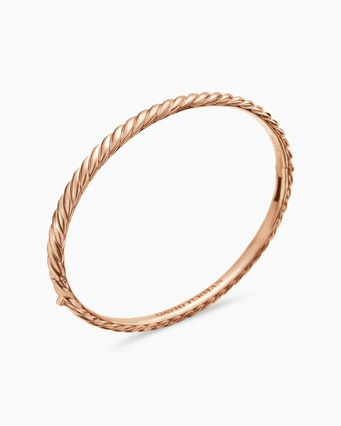 Sculpted Cable Bangle Bracelet In 18K Rose Gold 46mm Women David Yurman Bangle Sculpted Cable Bangle Bracelet In 18K Rose Gold 46mm Women David Yurman Bangle