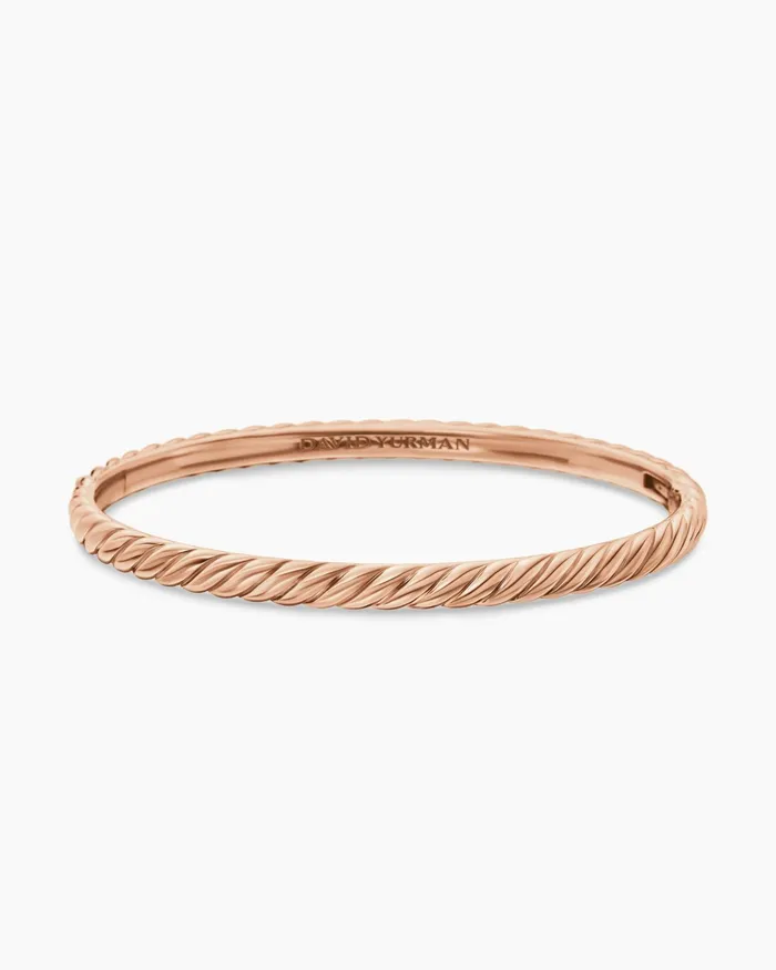 Sculpted Cable Bangle Bracelet In 18K Rose Gold 46mm Women David Yurman Bangle Sculpted Cable Bangle Bracelet In 18K Rose Gold 46mm Women David Yurman Bangle