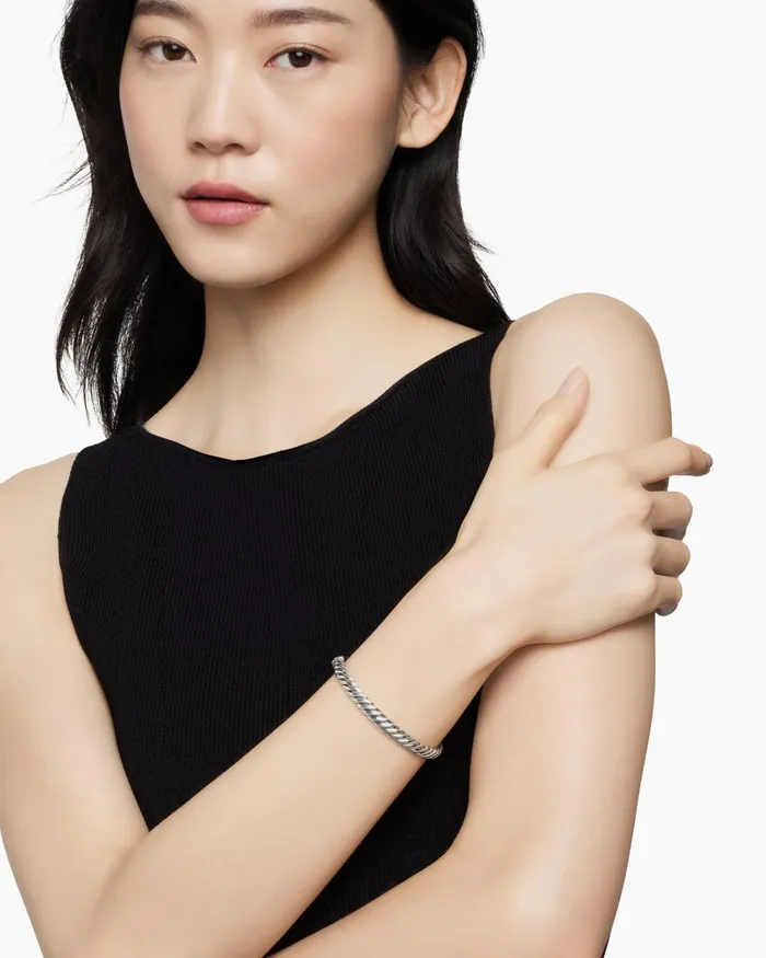 Sculpted Cable Bangle Bracelet In Sterling Silver 7mm Women David Yurman Bangle Sculpted Cable Bangle Bracelet In Sterling Silver 7mm Women David Yurman Bangle