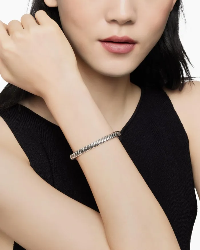 Sculpted Cable Bangle Bracelet In Sterling Silver 7mm Women David Yurman Bangle Sculpted Cable Bangle Bracelet In Sterling Silver 7mm Women David Yurman Bangle