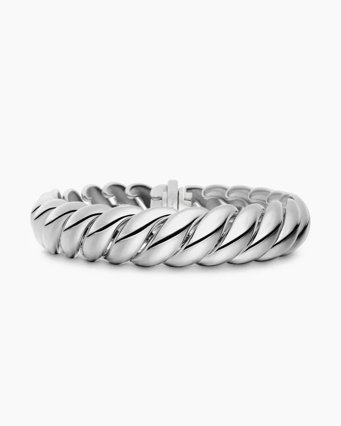 Sculpted Cable Bracelet In Sterling Silver 14mm Women David Yurman Bangle