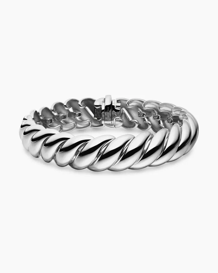 Sculpted Cable Bracelet In Sterling Silver 14mm Women David Yurman Bangle Sculpted Cable Bracelet In Sterling Silver 14mm Women David Yurman Bangle