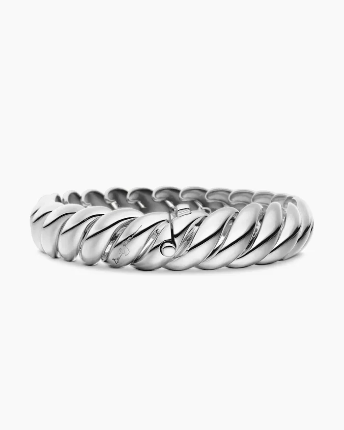 Sculpted Cable Bracelet In Sterling Silver 14mm Women David Yurman Bangle Sculpted Cable Bracelet In Sterling Silver 14mm Women David Yurman Bangle