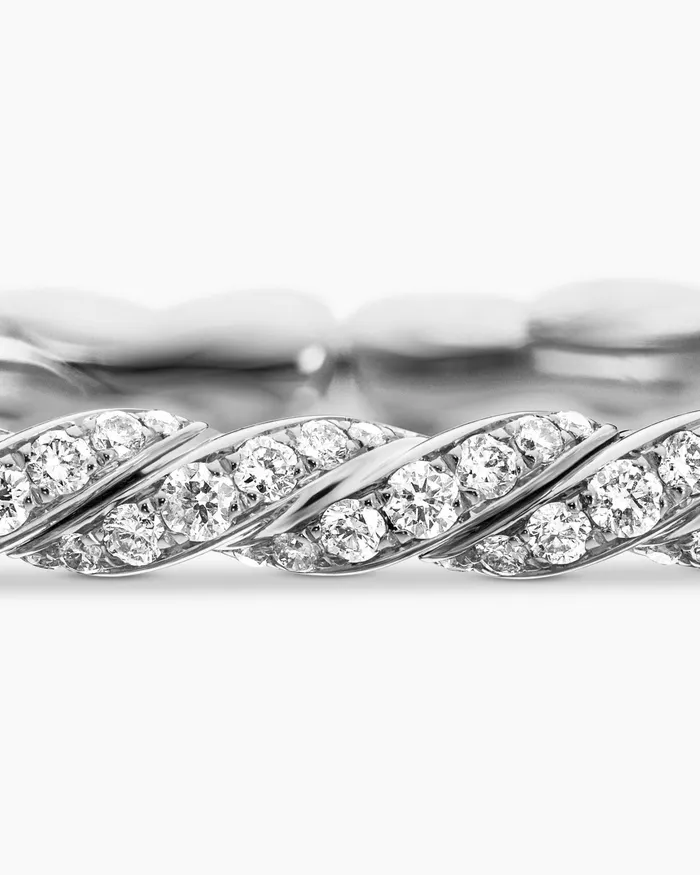 Sculpted Cable Flex Bracelet In 18K White Gold 35mm Women David Yurman Bangle Sculpted Cable Flex Bracelet In 18K White Gold 35mm Women David Yurman Bangle