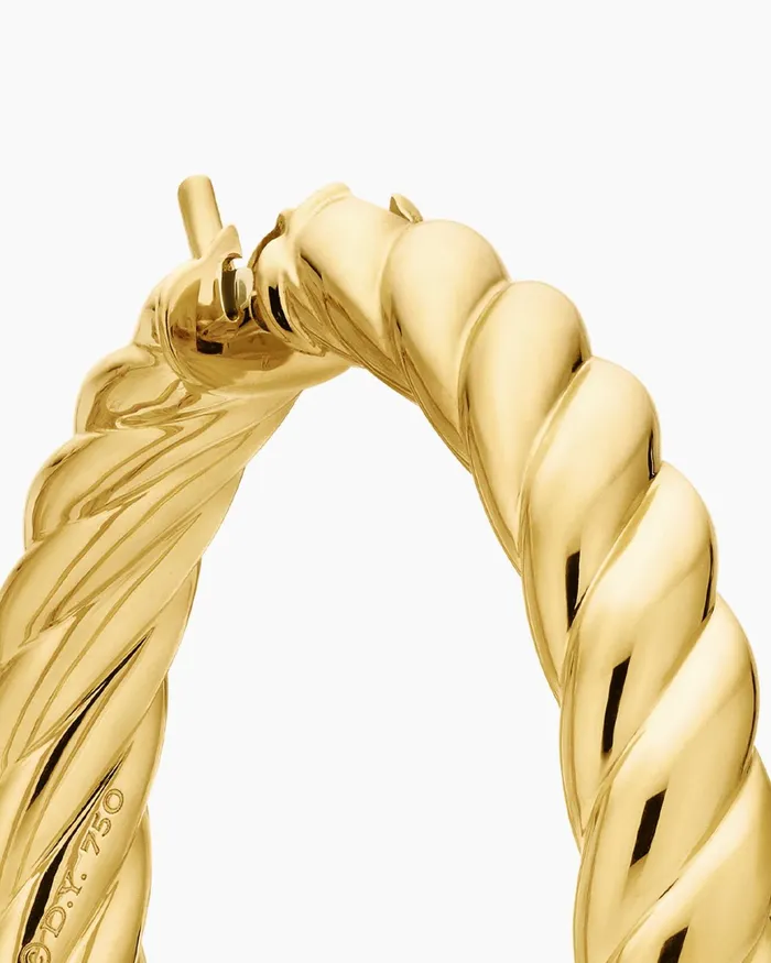 Sculpted Cable Hoop Earrings In 18K Yellow Gold 38mm Women David Yurman Hoop Sculpted Cable Hoop Earrings In 18K Yellow Gold 38mm Women David Yurman Hoop
