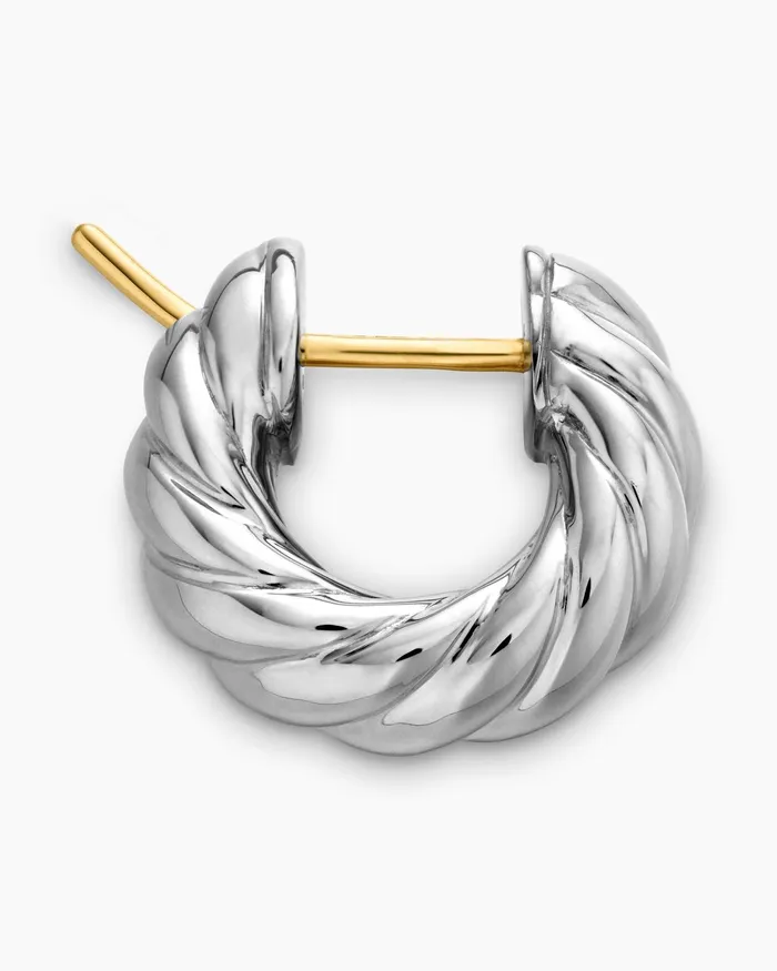 Sculpted Cable Hoop Earrings In Sterling Silver 144mm Women David Yurman Hoop Sculpted Cable Hoop Earrings In Sterling Silver 144mm Women David Yurman Hoop