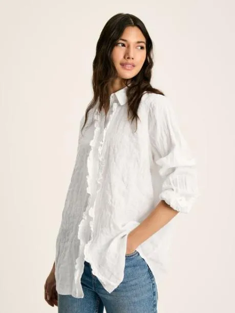 Shirts and Blouses Women Joules White 100 Linen Shirt