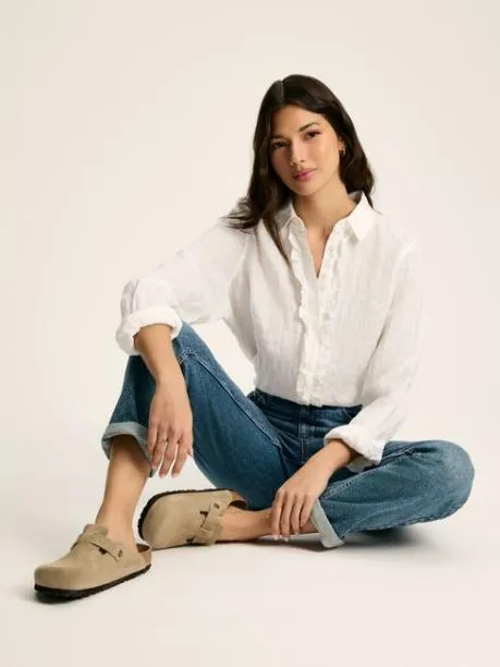 Shirts and Blouses Women Joules White 100 Linen Shirt Shirts and Blouses Women Joules White 100 Linen Shirt