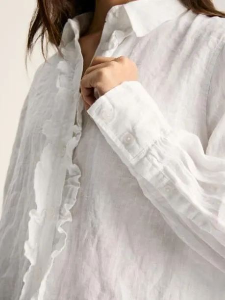 Shirts and Blouses Women Joules White 100 Linen Shirt Shirts and Blouses Women Joules White 100 Linen Shirt