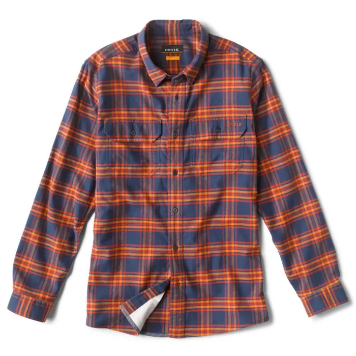 Shirts Men Orvis Flat Creek Tech Flannel Navy
