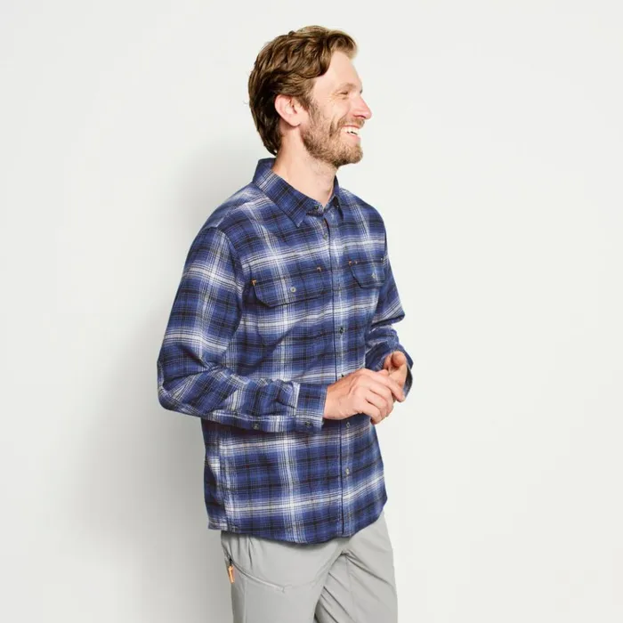Shirts Men Orvis Flat Creek Tech Flannel Navy