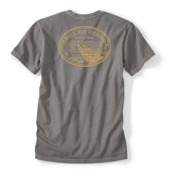 Shirts Men Orvis Trout Sip Tee Storm Gray