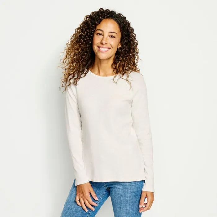 Shirts Women Orvis Rib LongSleeved Tee White