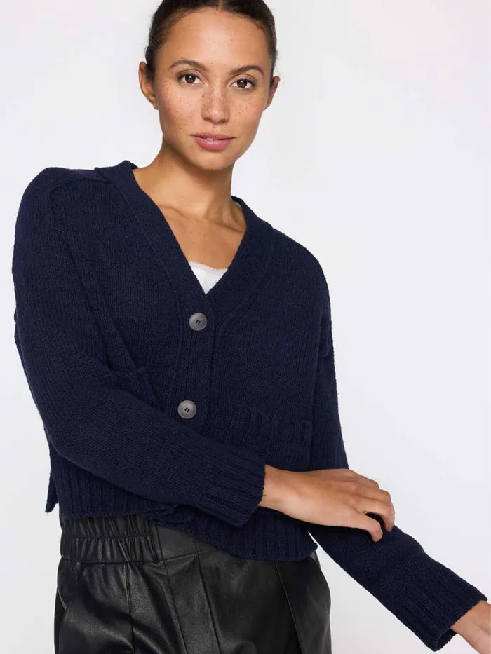 Shop Brochu Walker Cardigans The Cropped Cardigan Hale Navy