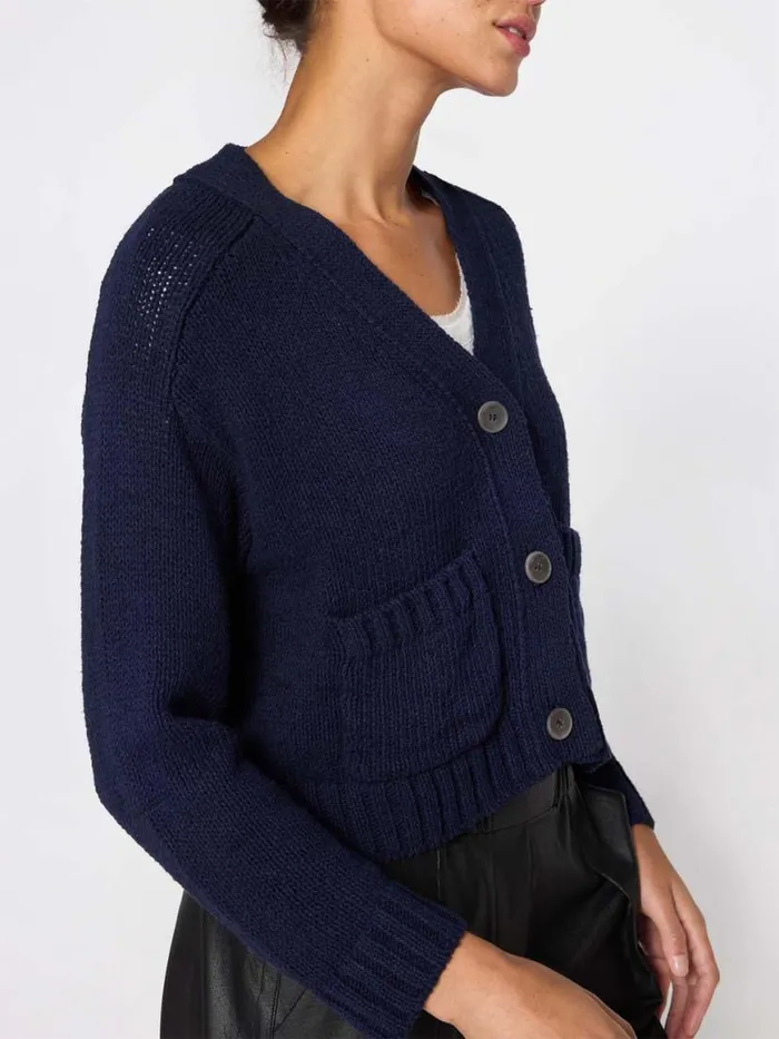 Shop Brochu Walker Cardigans The Cropped Cardigan Hale Navy