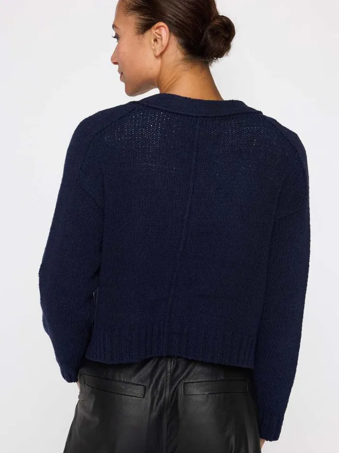 Shop Brochu Walker Cardigans The Cropped Cardigan Hale Navy
