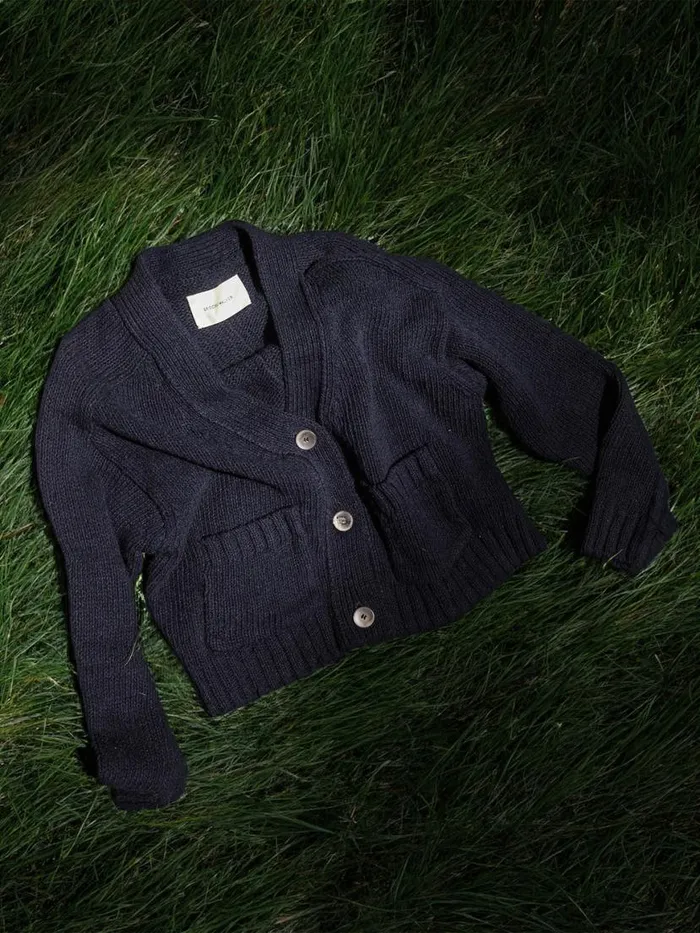 Shop Brochu Walker Cardigans The Cropped Cardigan Hale Navy