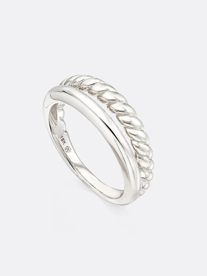 Shop Brochu Walker Fine Jewelry Icons White Gold Duet Ring White Gold