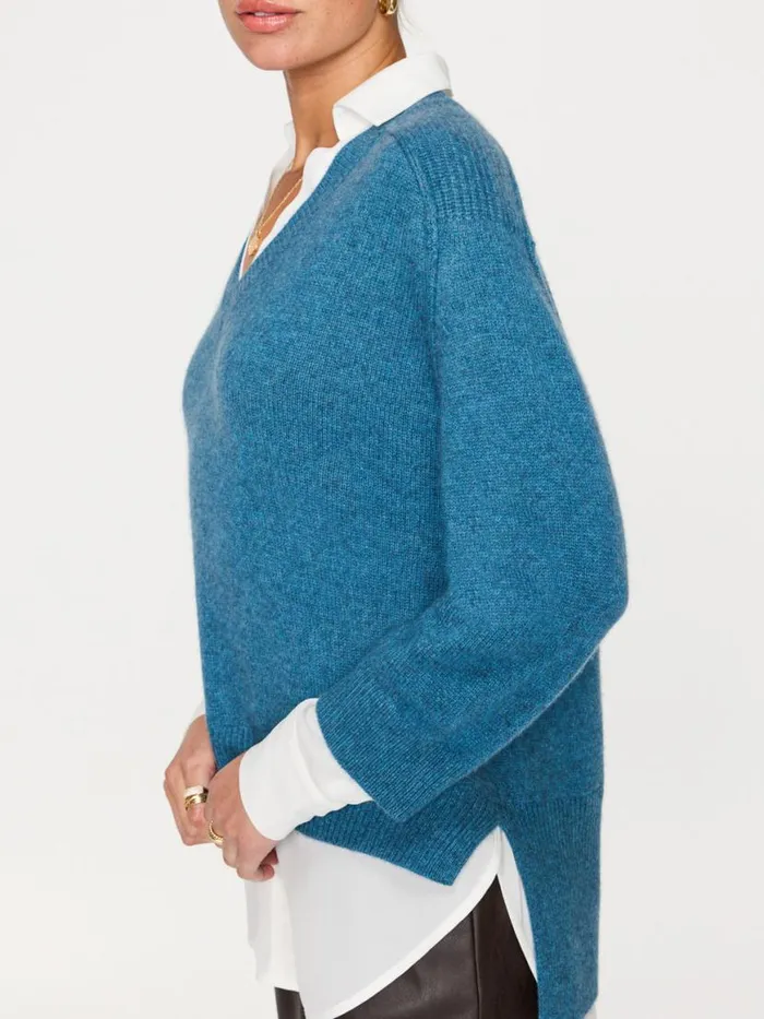 Shop Brochu Walker Looker Sweaters The Looker Layered VNeck Laguna Mlange