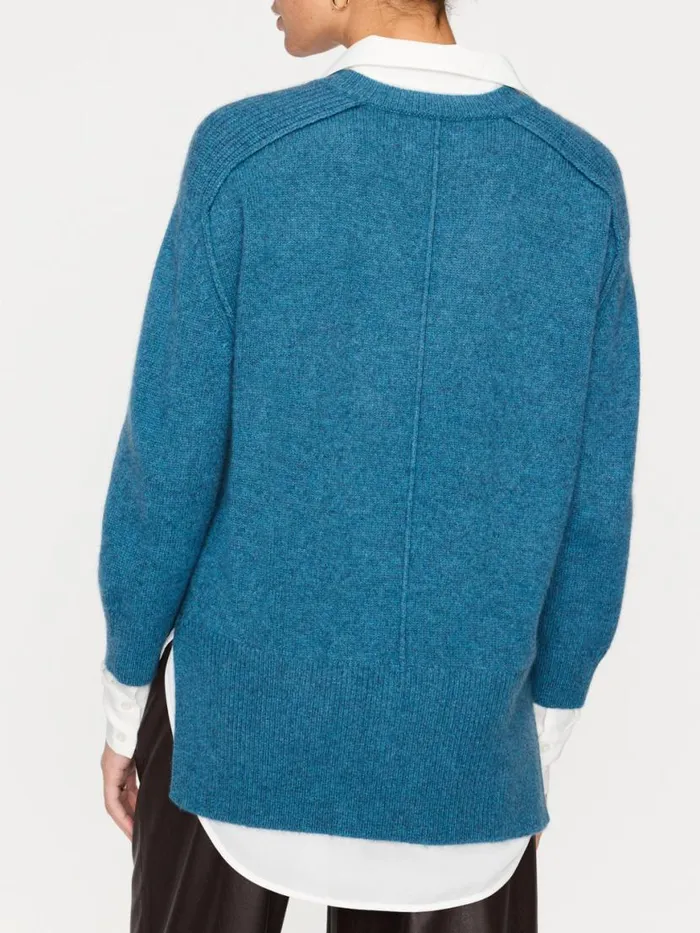 Shop Brochu Walker Looker Sweaters The Looker Layered VNeck Laguna Mlange