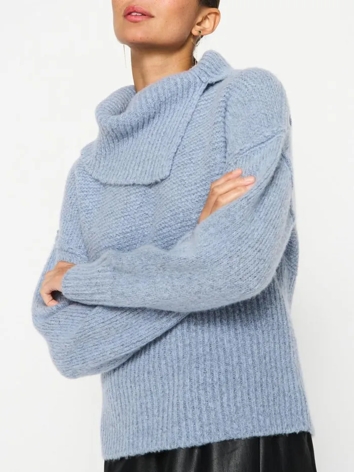 Shop Brochu Walker Sweaters The Elian Pullover Lucia Blue Melange