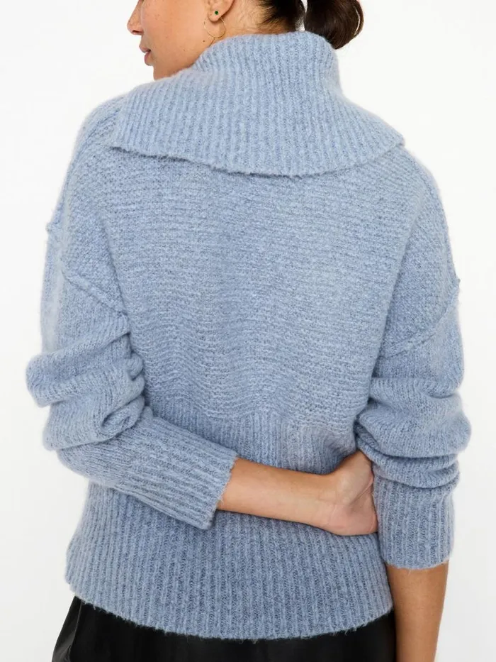Shop Brochu Walker Sweaters The Elian Pullover Lucia Blue Melange