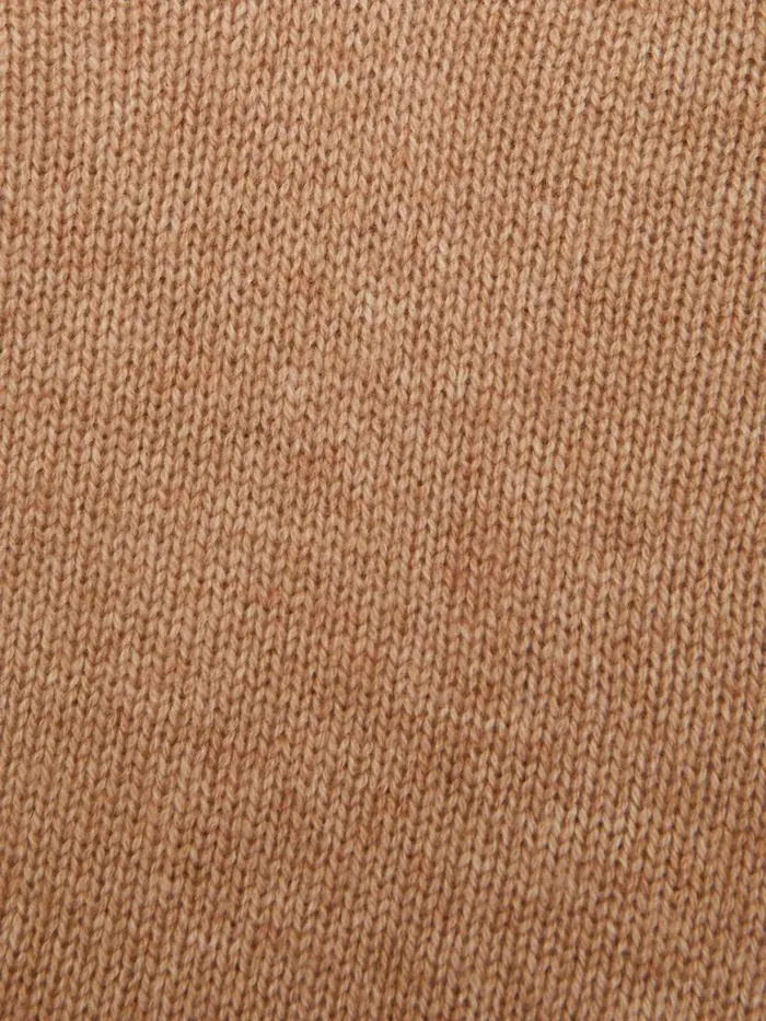 Shop Brochu Walker Sweaters The Looker Layered VNeck Camel With White Underlayer