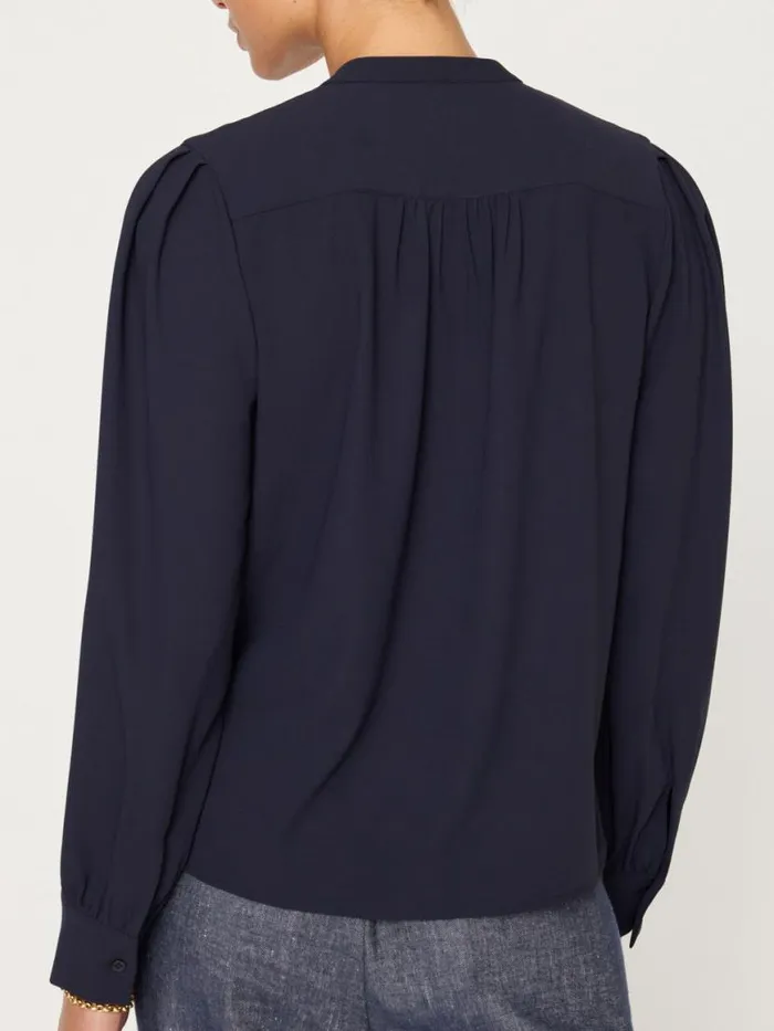 Shop Brochu Walker Tops The Lora Blouse Baltic Navy