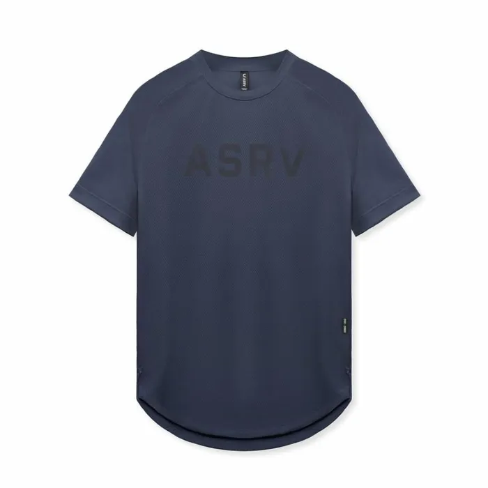 Short Sleeves Men ASRV AeroSilver Established Tee Navy 034asrv034
