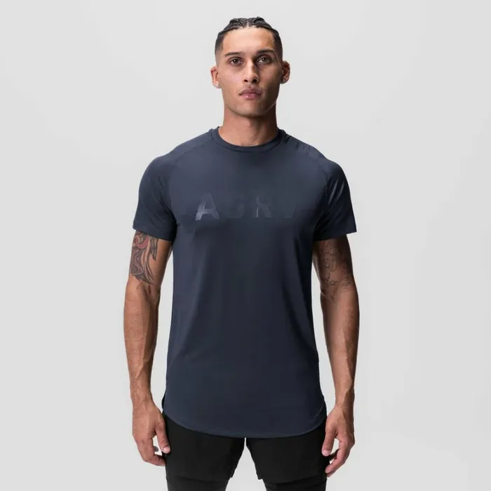 Short Sleeves Men ASRV AeroSilver Established Tee Navy 034asrv034