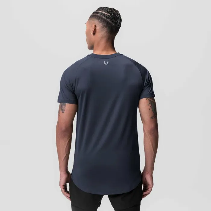 Short Sleeves Men ASRV AeroSilver Established Tee Navy 034asrv034