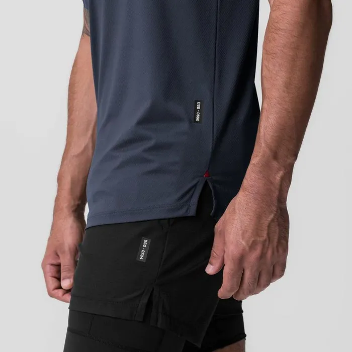 Short Sleeves Men ASRV AeroSilver Established Tee Navy 034asrv034