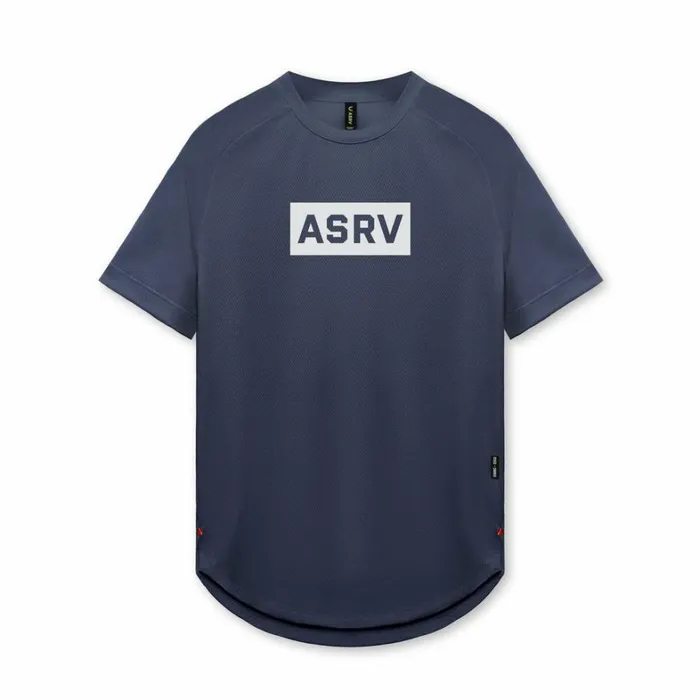 Short Sleeves Men ASRV AeroSilver Established Tee Navy 034box Logo034