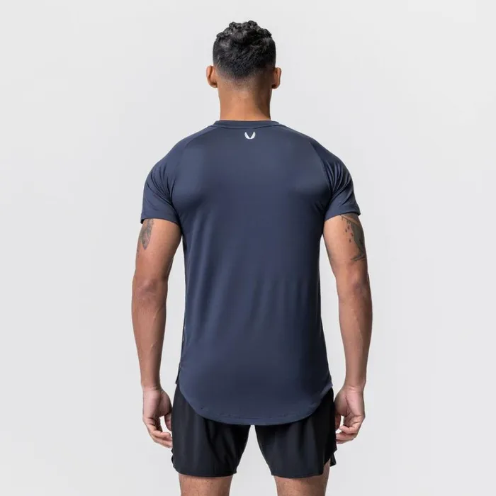 Short Sleeves Men ASRV AeroSilver Established Tee Navy 034box Logo034