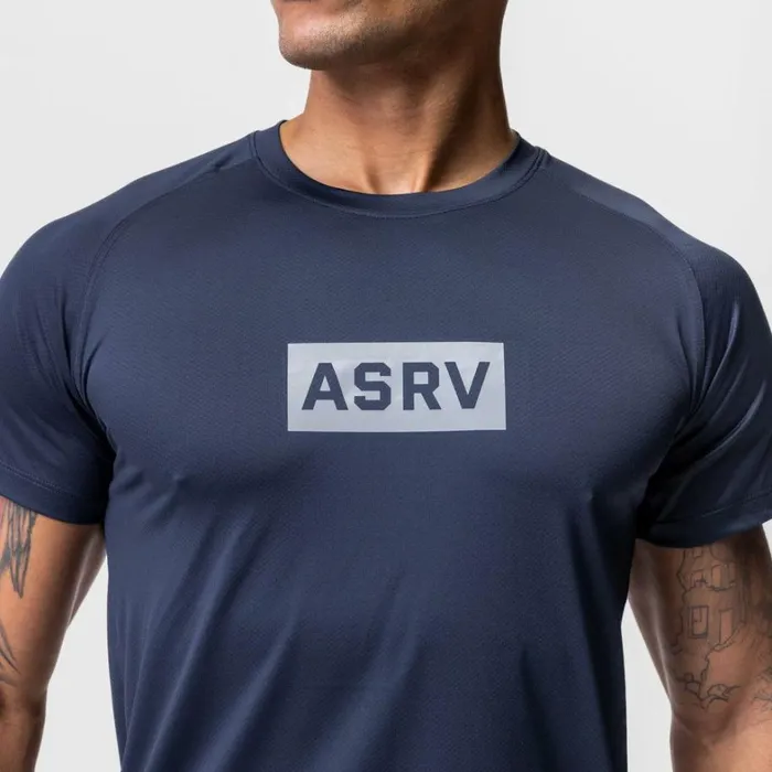 Short Sleeves Men ASRV AeroSilver Established Tee Navy 034box Logo034