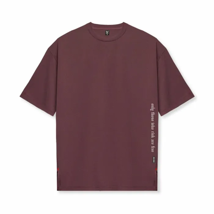 Short Sleeves Men ASRV AeroSilver Oversized Tee Plum