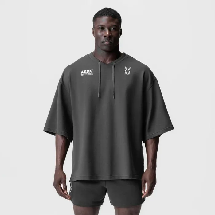 Short Sleeves Men ASRV MicroTerry WarmUp Tee Space Grey