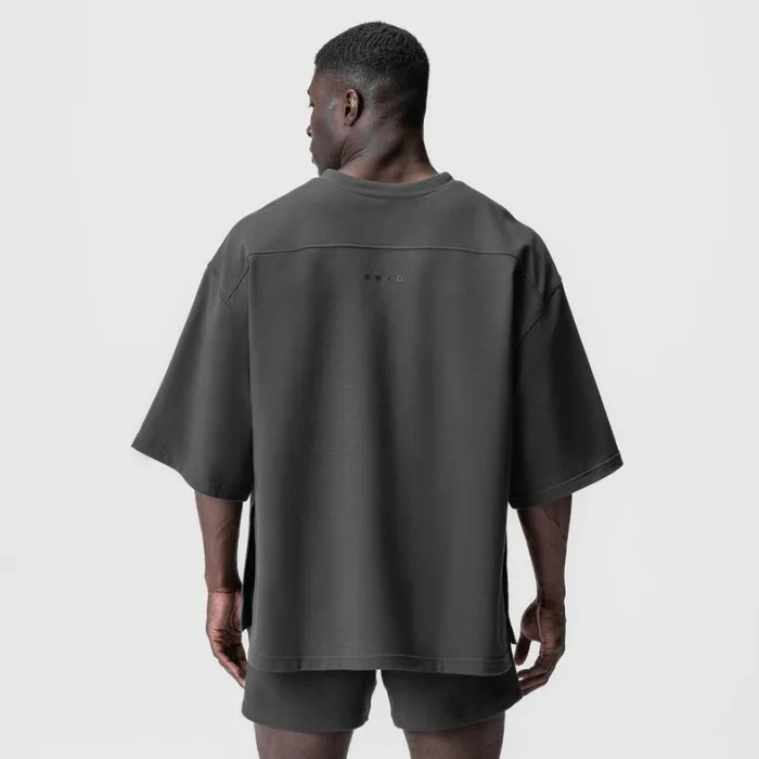Short Sleeves Men ASRV MicroTerry WarmUp Tee Space Grey