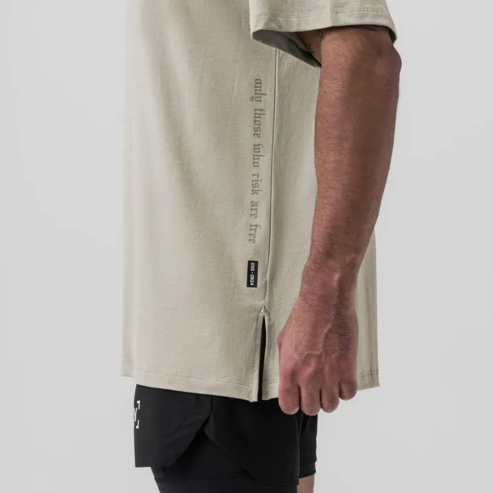 Short Sleeves Men ASRV Supima Oversized Tee Sand Smoke