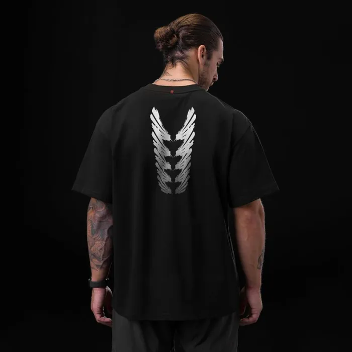 Short Sleeves Men ASRV Tech Essential Relaxed Tee Black 034brush Stroke034