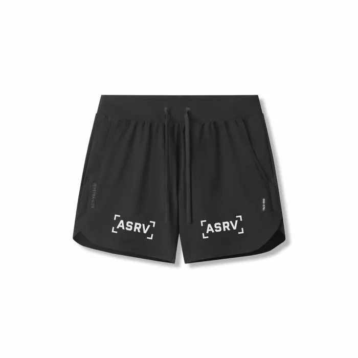 Shorts Men ASRV TetraLite 5034 Linerless Short Black 034white Bracket034